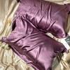 Solid Color Double-sided Silk Pillowcase Mulberry Silk Ice Silk Beauty Pillowcase Single Silk Wide-edge Pillowcase