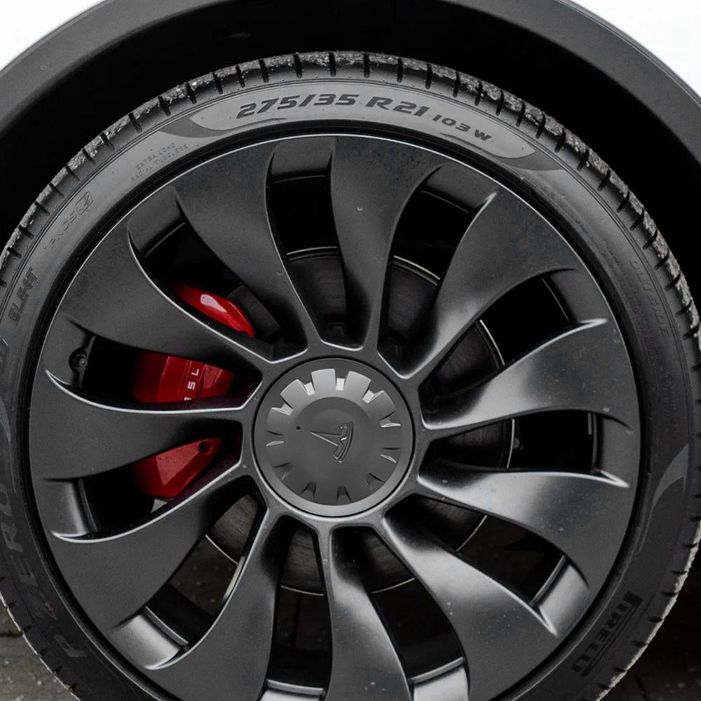4pcs For Tesla Model Y Performance Styling 21-inch Car Wheel Center Caps Hubcap Cover 1188236-00-A Auto Logo Hub Cap Accessories