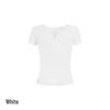 Red Spicy Girl Cropped Top: Summer 2026 Slimming & Flattering Half-Open Collar T-Shirt