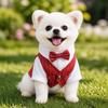 Lightweight Dog Wedding Suit Short Sleeve Spring Suit Shirt Pet Tuxedo Outfit  for Teddy Dogs