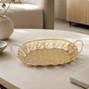 Elegant Decorative Tray with Handles Openwork Serving