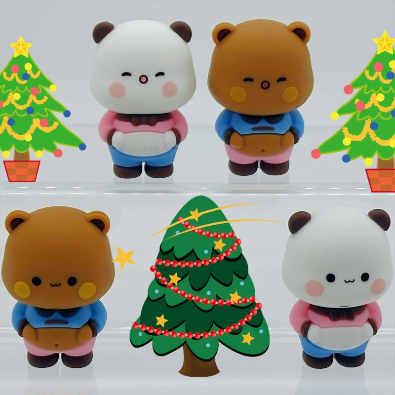 Cute Bubu Dudu Desktop Ornaments Yier Panda Bear Anime Figures Car Accessories Home Decoration Home Decor Cartoon Figurines