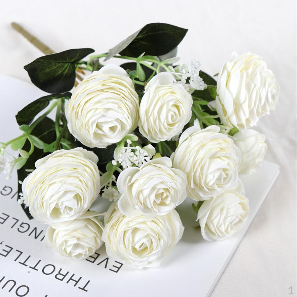 Camellia Rose Flower Artificial Flowers белый