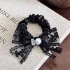 Rhinestone Pearl Elegant Large Hair Tie for Ponytails and Buns
