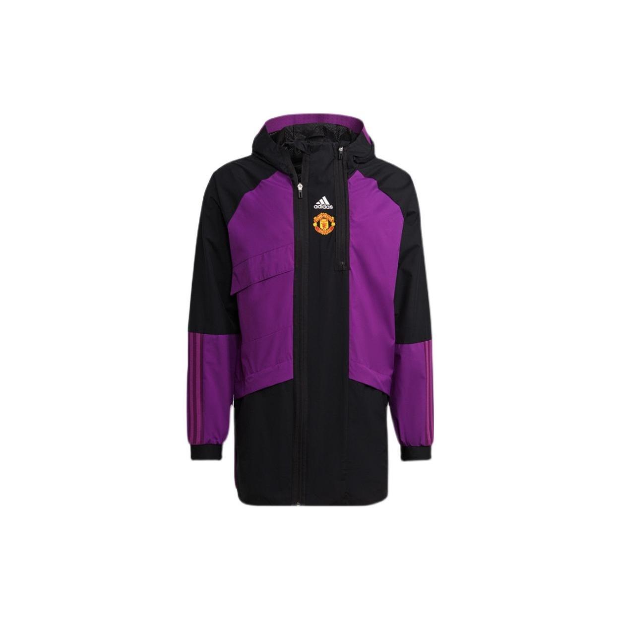 adidas Manchester United Travel Drill Jacket Purple Black Men s GR3910 M