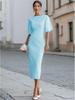 2026 Elegant One-Shoulder Solid Color Summer Dress for Women
