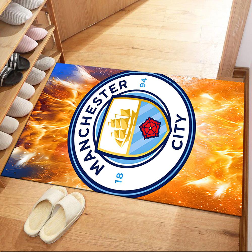 Manchester City Fc Square Rugs Are a Great Choice for Living Rooms, Bedrooms, Home Décor, and As Gifts.