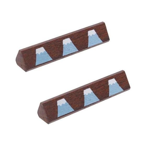 Sunlife Chopstick Rest, Wooden Chopstick Holder, Mt. Fuji Design, Set of 2, Approx. 5x1x0.9cm, Made in Japan, Basic, Simple, Japanese Design,