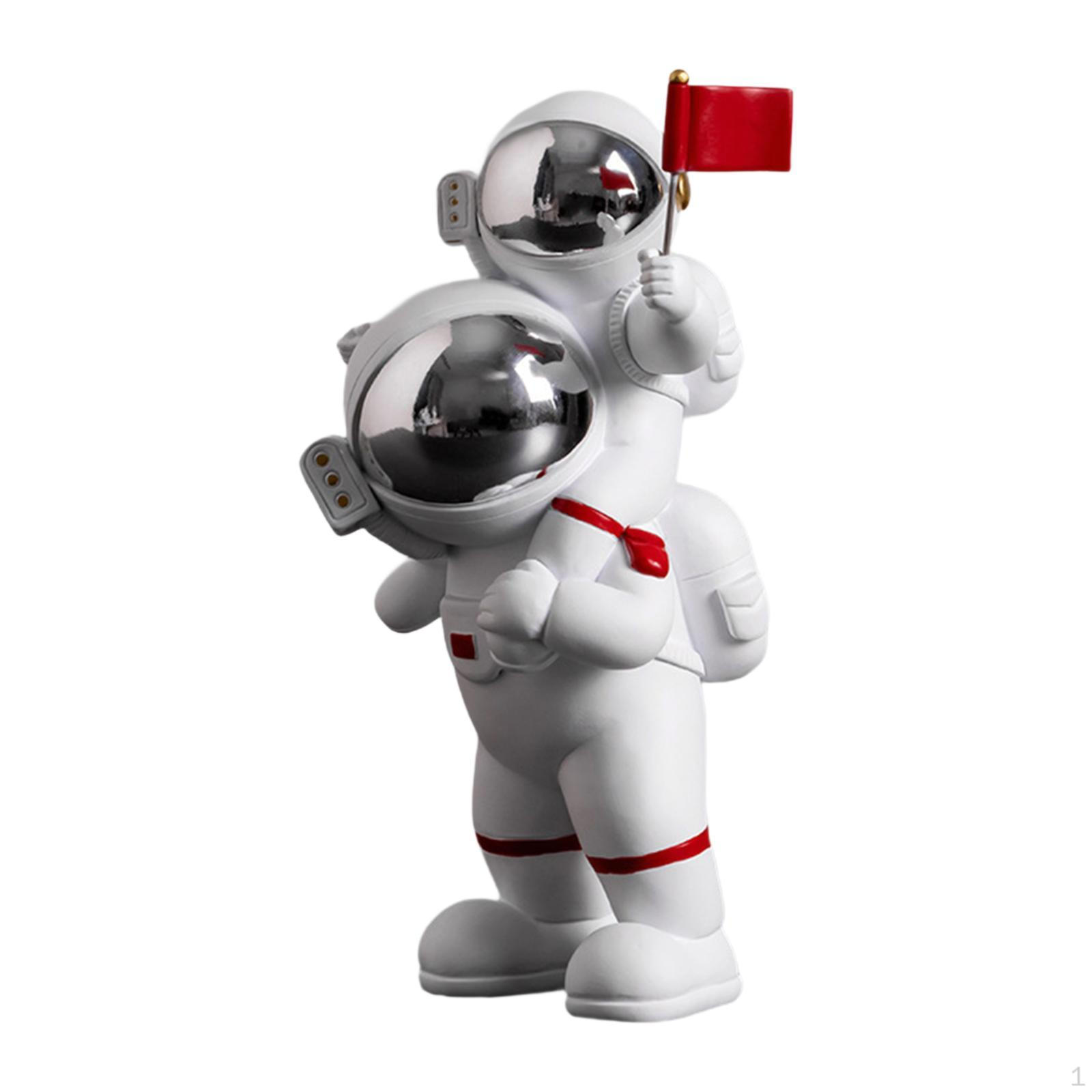 

Украшения для моделей астронавтов, украшения для фигурок, милые креативные настольные украшения на день рождения 11.5x10x20cm_Silver and White