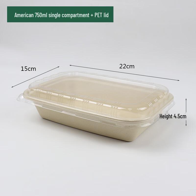 Eco-Friendly Sugarcane Pulp Takeaway Food Containers