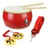 Children's Percussion Set with Mini Cymbals and Neck Strap, Cowhide Leather