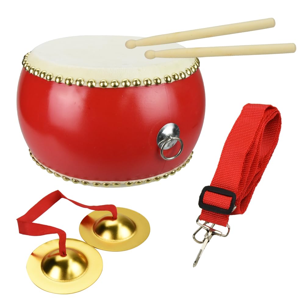 

Children s Percussion Set with Mini Cymbals and Neck Strap, Cowhide Leather