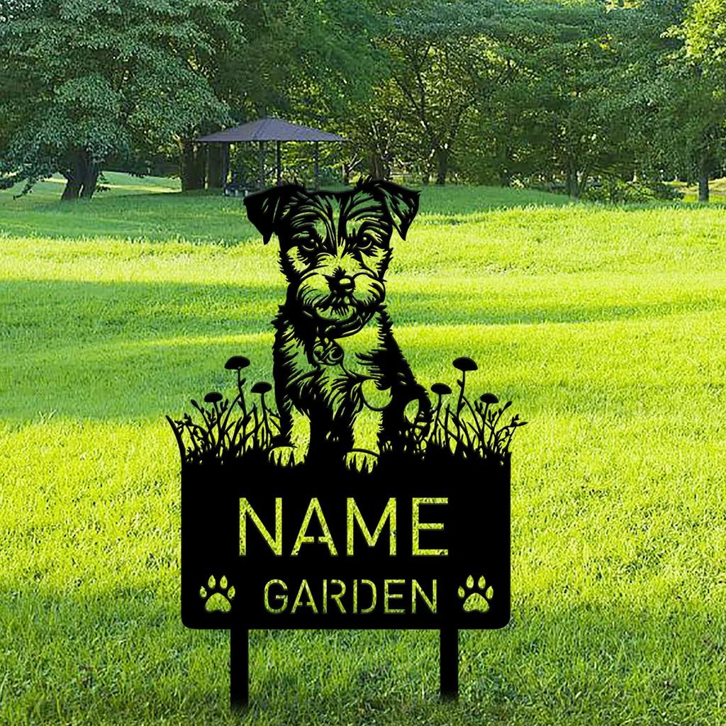 Parson Russell Terrier Personalized Metal Garden Stake Pet Grave Marker Memorial Name Sign