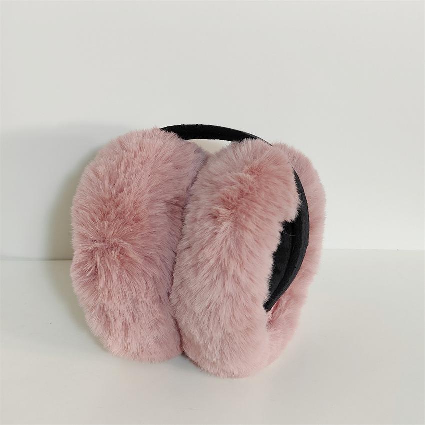 

Foldable Earmuffs Stylish Plush Ear Warmers Women Ear Muffs Foldable Winter Earmuffs For Fishing Cycling Winter светло-розовый