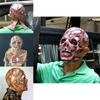 Bloederig en griezelig Halloween volwassen zombie masker voor een eng volledig gezichtseffect