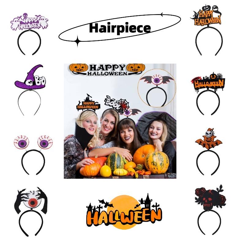 Crazy Party Halloween Headband With Ghost Theme Pumpkin Head Clip Halloween Decorations