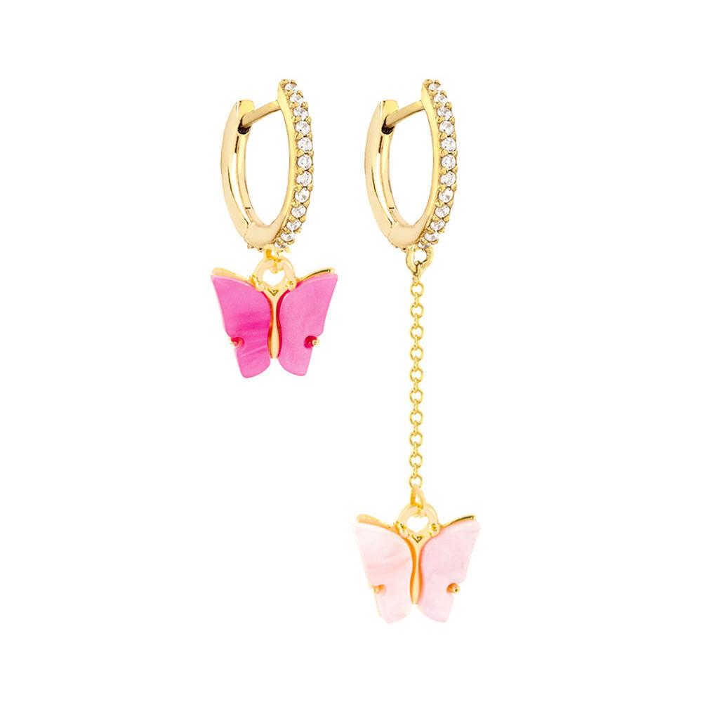 Trendy Butterfly Design Earrings Chic And Unique Street Style Fashion Accessories