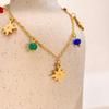 Stainless Steel Starburst Zircon French-American Bracelet - Versatile Fashion Accessory