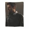 Anime Plaid Sebastian Stan Blanket Flannel Throw Blanket Warm Throw Blankets for Couch Bedding Office Throws Bedspread Quilt