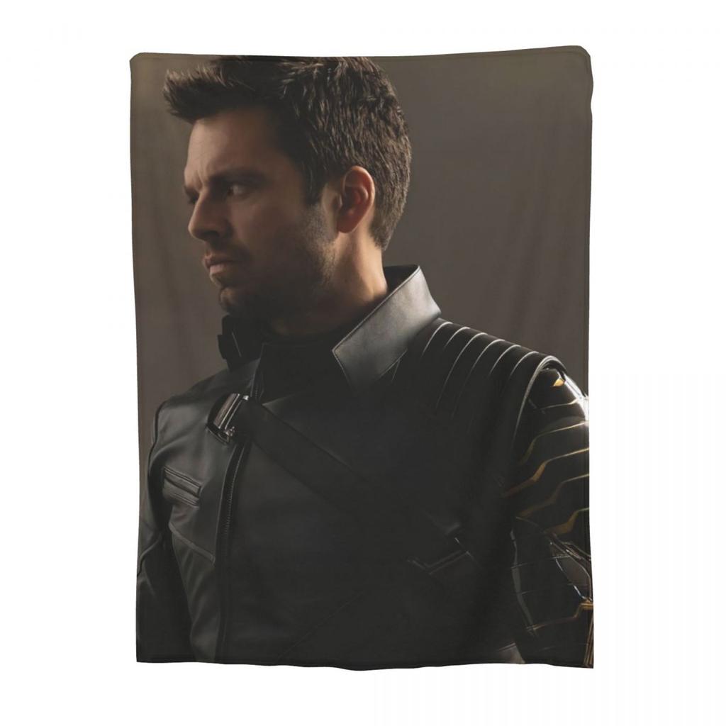 Anime Plaid Sebastian Stan Blanket Flannel Throw Blanket Warm Throw Blankets for Couch Bedding Office Throws Bedspread Quilt