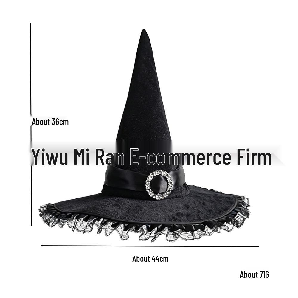 Light-Up Spiderweb Witch Hat Halloween Decoration