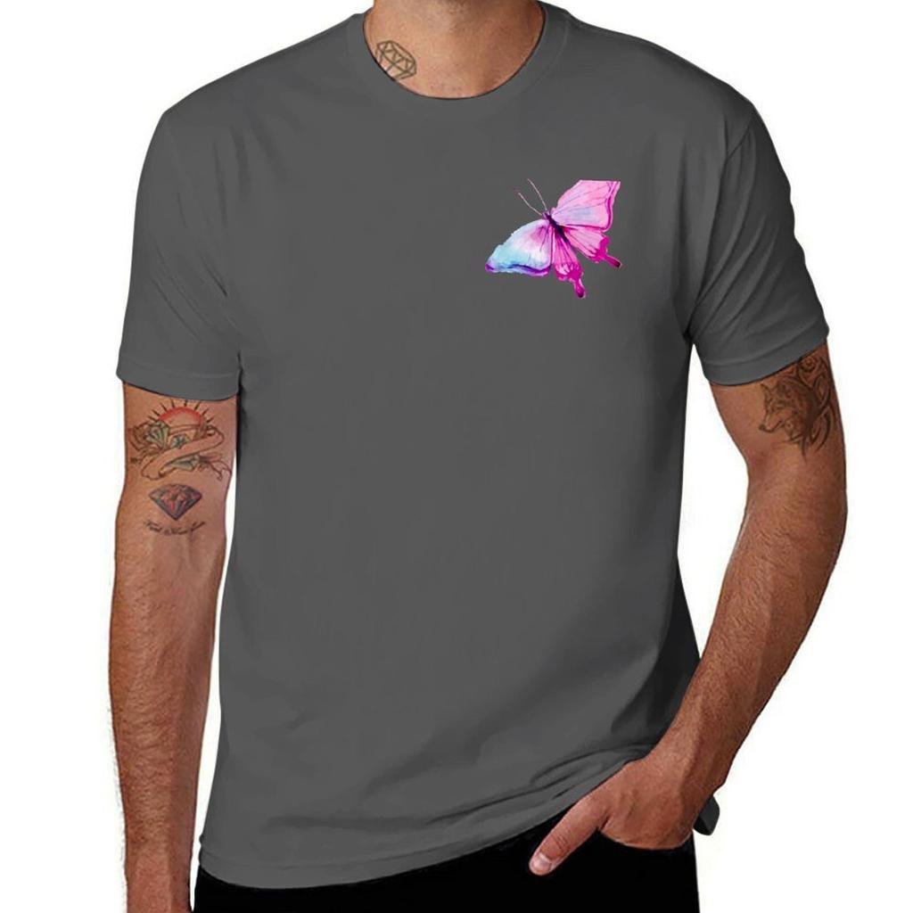 pink butterfly TShirt Basic All Season Solid TShirt