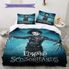 Biancheria da letto con motivo Edward mani di forbice, Set piumone Copripiumone Federa Regalo di compleanno per la casa (1 * copripiumino + 2 * federa, senza nucleo)