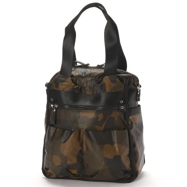 Shoulder bag Tape design bag for women Camouflage [Isaac] 3-way (green) (86)