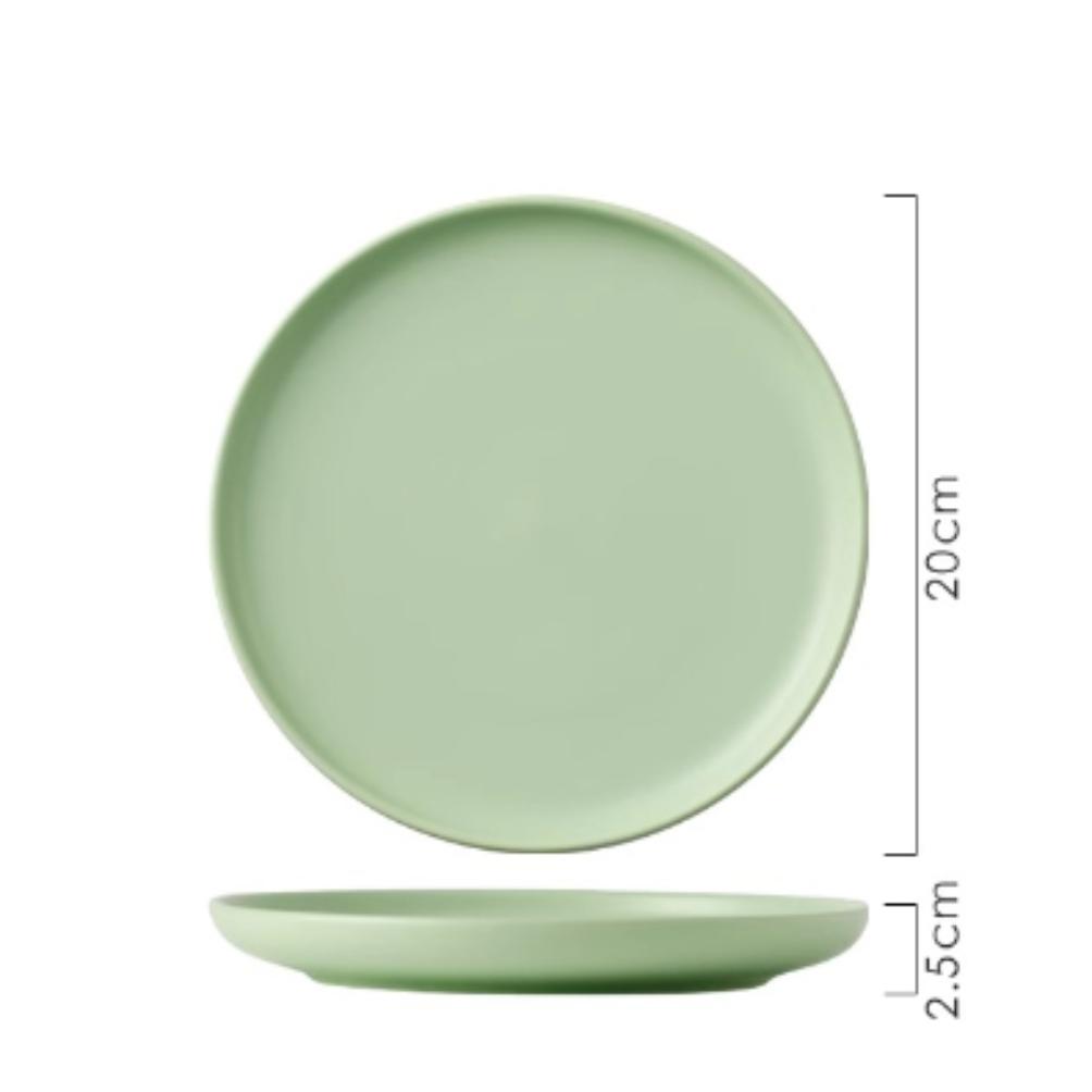 Keramik Runde Form Creme Farbe Teller Essgeschirr Sets Große Kapazität Teller Dessert Salatteller Schönes Tischgeschirr Tischservice