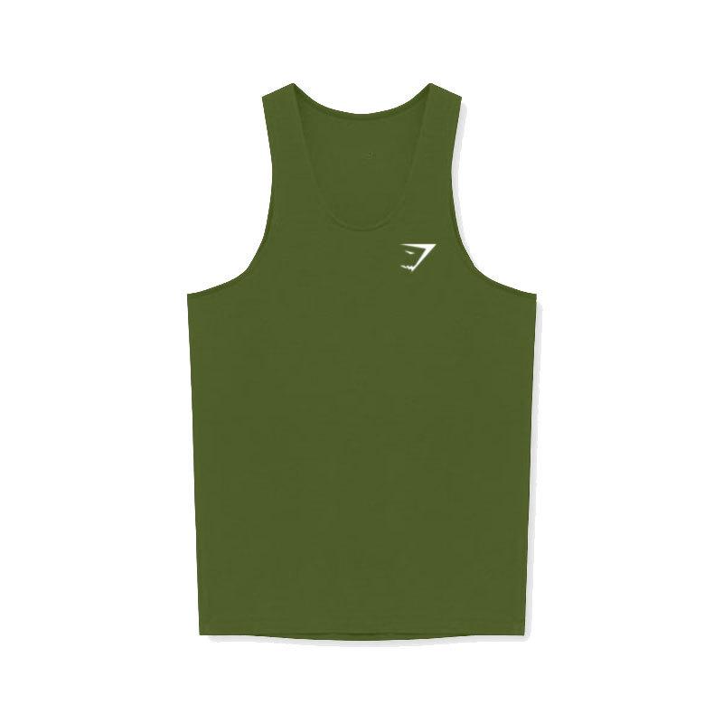 Chaleco Fitness Racerback de Verano Europeo 2025 para Hombre - Color Sólido, Estilo Ligero de Entrenamiento