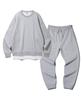 ALVINCLO [Set] Layered Oversized Fleece-Lined Sweatshirt And Plain Jogger Training Pants Set