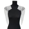 Pair Of Sequins Fringe Shoulder Patches For Party Attire Comfortable Long Wear Decorative Accent