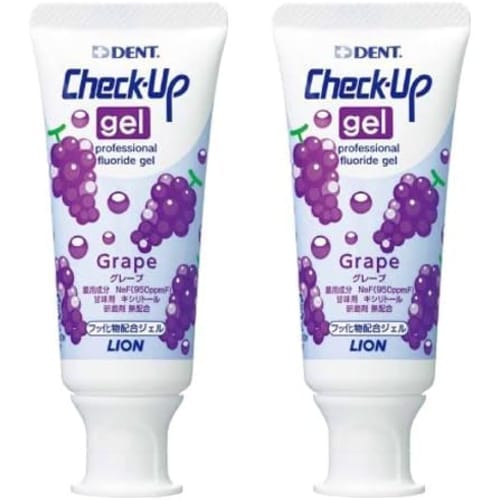 Dent Check-Up Gel Grape 60g (2 Bottles) with Original Pocket Tissues