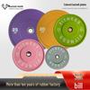Colorful Rubber Weightlifting Plates - Drop-Resistant Set for Gym & Home Training