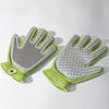 Pet Hair Removal Gloves 2-in-1 Deshedding Grooming Glove for Dogs Cats Double Sided Fur Remover Mitt for Couch Clothes Carpet Car Seat