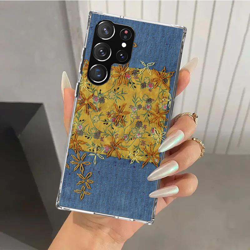 Jeans Cowboy Denim Printed Phone Case for Samsung Galaxy S26 S24 S23 Ultra S25 Edge S22 S21 Plus S20 FE + Soft Print Shell Funda