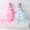 55cm Oversized Wedding Dress 3D Real Eye Music Doll Girl Toy