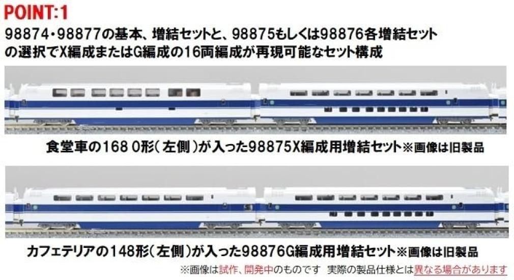 TOMIX N-Spur JR Baureihe 100 TokaidoSanyo Shinkansen X-Formation Ergänzungsset 98875 Modellbahn Zug