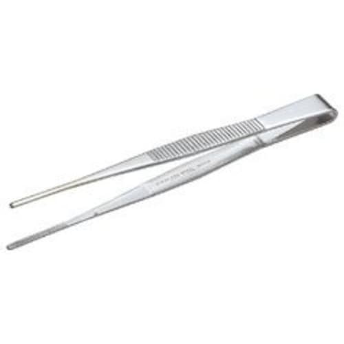 TRUSCO Stainless Steel Tweezers, 125mm, with Straight Serrated Edges, TSP-21
