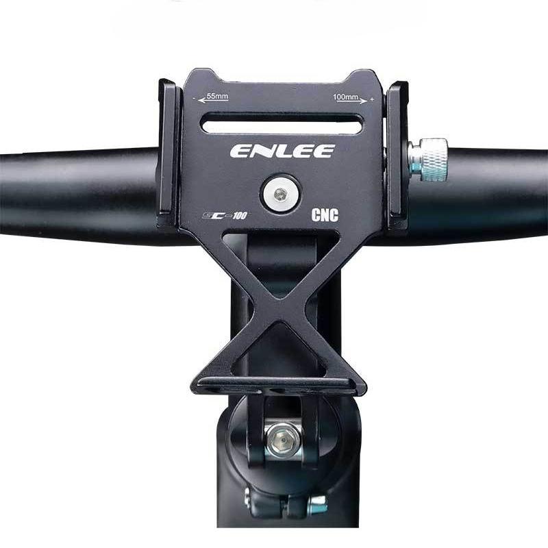 ENLEE Bicycle Handle Vertical Cover Mobile Phone Holder, Mountain Road Bike Enlarged Non-slip Fixed Navigation Metal Bracket