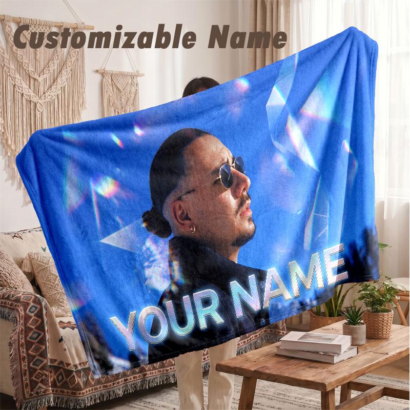 Custom Name Flannel Blanket,Apache 207 Lightweight Warm Bed Blanket For Couch & Holiday Gift