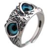 Demon Eye Owl Ring Retro otevřený nastavitelný Owl Ring