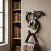 Iron Wall Mount Key Rack Creative Car Key Hook Rack Funny Iron Dragon Tail Hook  Housewarming Gift