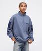 HALF ZIP FATIGUE [AVIREX] WEB-EX SWEAT, Men's, 2XL, 391, Sax, 783-4232009