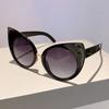 Oversized Cat Eye Women Sunglasses  New Cute Cat Ear Rim Gradient Shades Trendy Vintage Brand Design UV400 Eyewear
