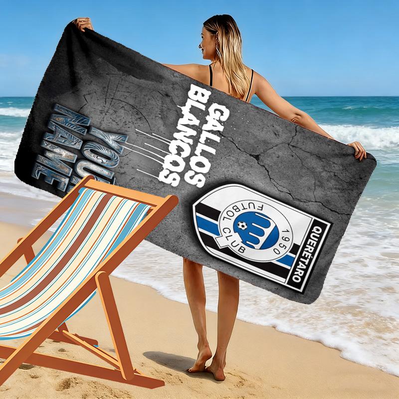 Name Custom Gallos Blancos Print Beach Towel, Large Soft Quick Dry Towel for Beach Camping Swimming