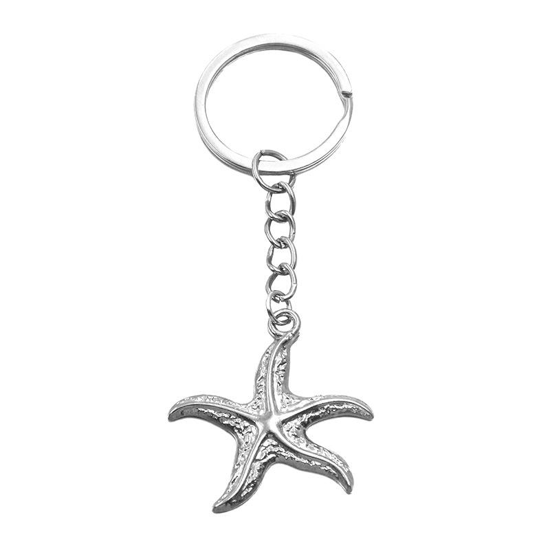 Bi-Color 304 Stainless Steel Starfish Pendant with Real Gold Electroplating
