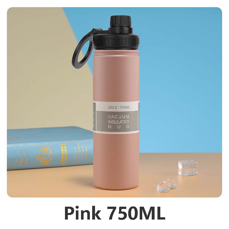 750ml Stainless Steel Vacuum Bottle With Magnetic Bracket Large Capacity Insulation Water Bottle For Travel Sports Water Cup