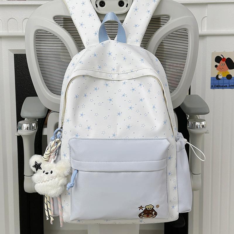 Schoolbag cute contrasting backpack female stars cute small fresh backpack high school student college student junior high school girl schoolbag