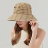 Summer Pleated Sun Hat Women's Big Brim Fisherman Hat Outdoor Travel Sun Hat